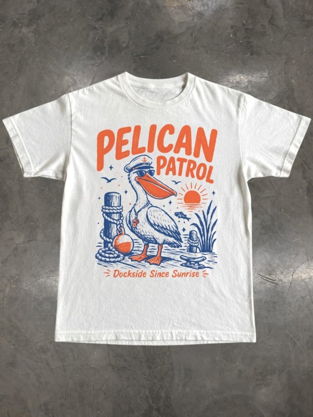 Pelican T-Shirt, Retro Nautical Graphic Tee